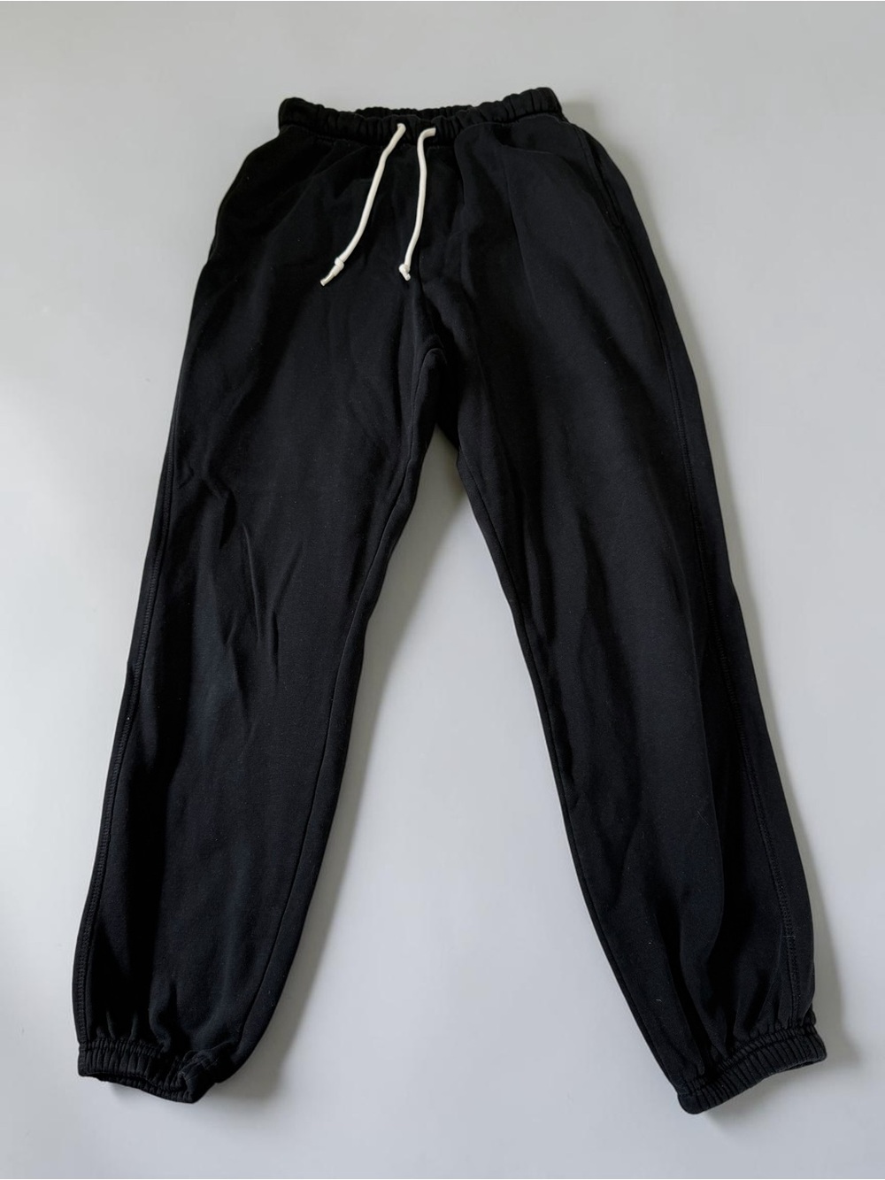 Old Navy Black Fleece Jogger Sweatpants XS Drawstring Lounge Athleisure